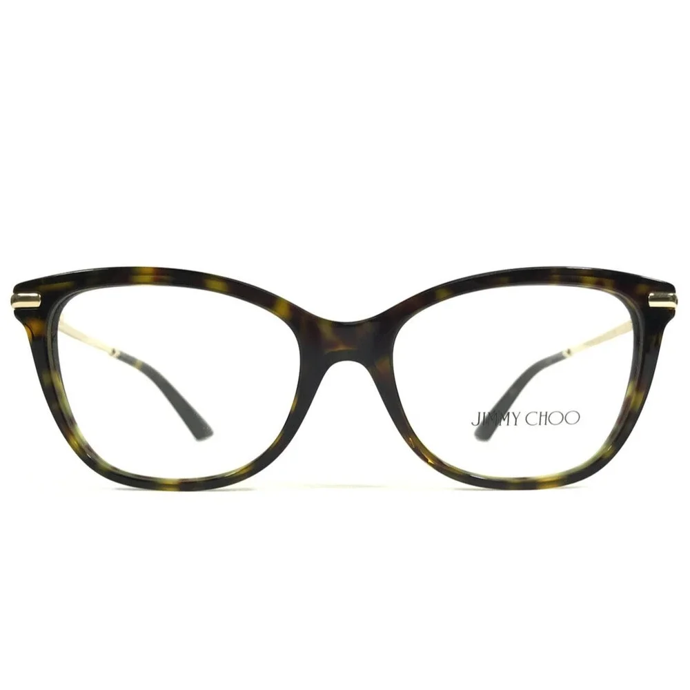 Jimmy Choo Eyeglasses Frames JC307HB 5002 Tortoise Gold Crystals Pearl 52-17-140